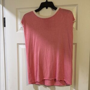 Elegant Pink Short Sleeve Women's Top knit